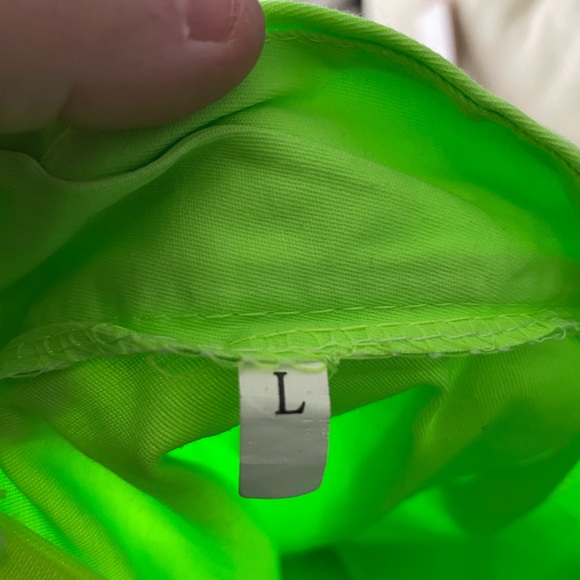 Lime Green Mini Skirt - Picture 3 of 3